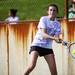 Pioneer No 1 doubles player Sarah Court hits a ball while playing Huronon Tuesday, May 7. Daniel Brenner I AnnArbor.com